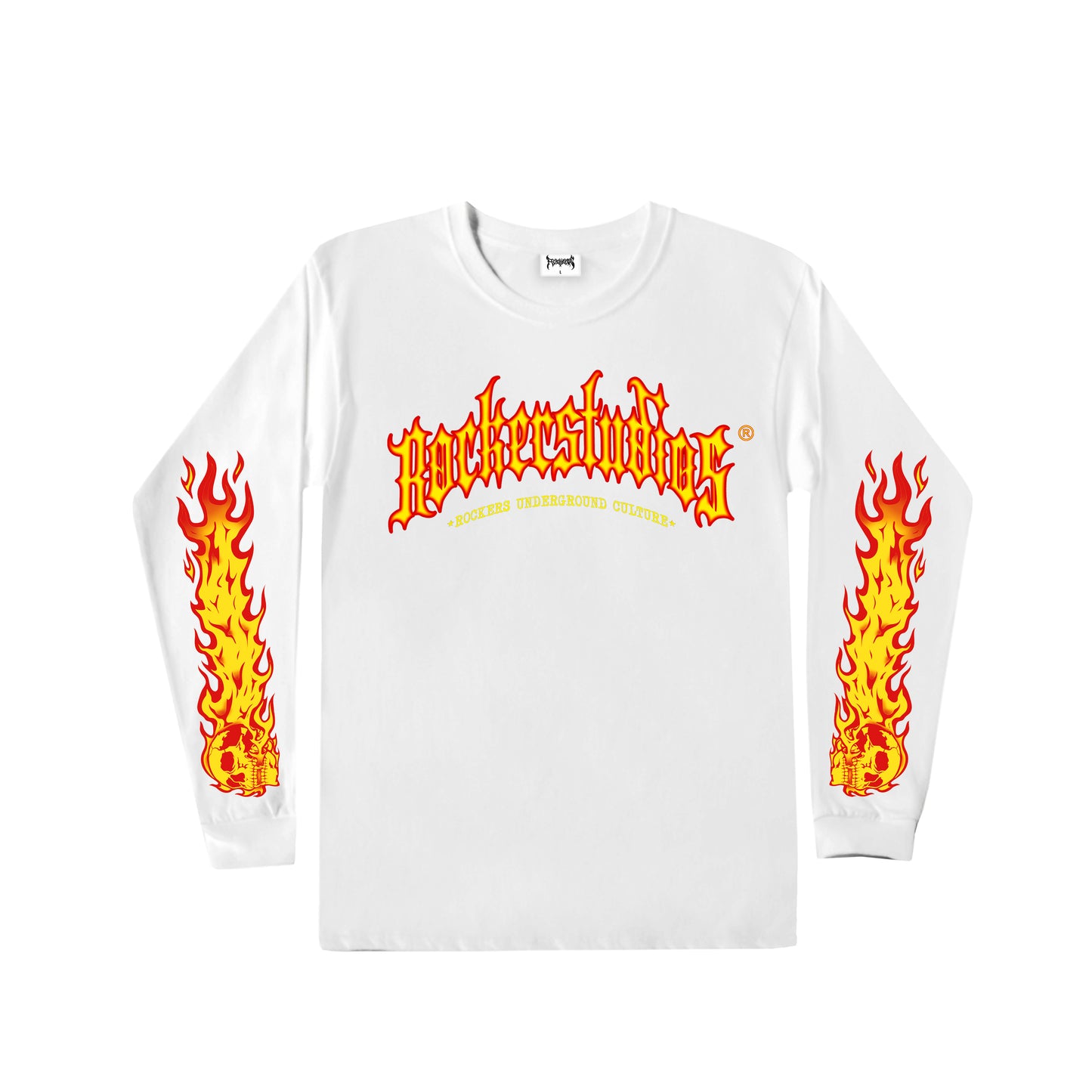 Remera M/L "Lettersfire" Blanca